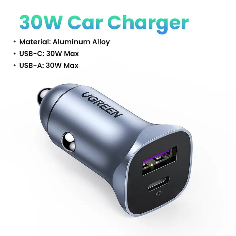 Caricatore USB-C da auto con Quick Charge 4.0 e PD