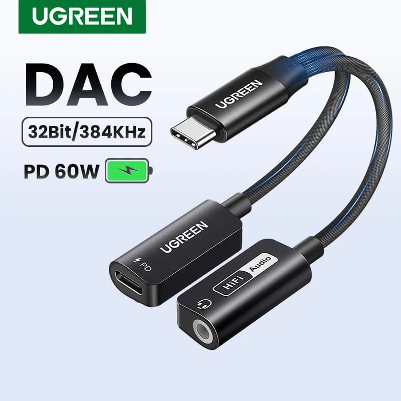 Adattatore Audio AUX da USB-C a 3.5mm con Chip DAC