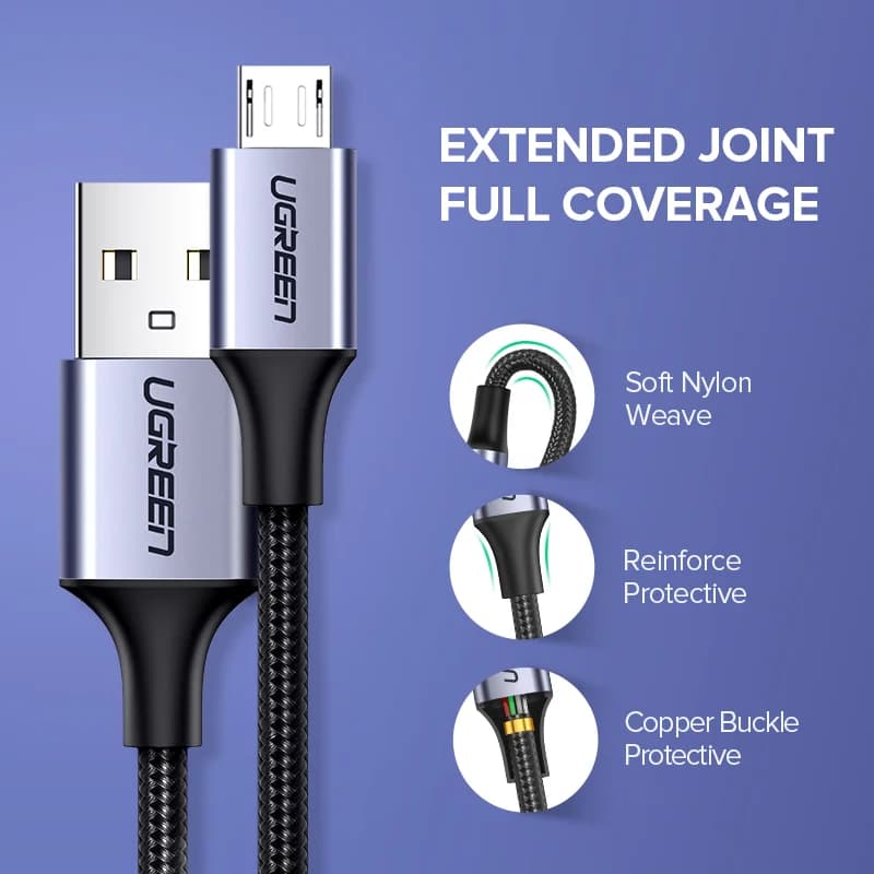 Cavo di ricarica rapida Micro USB intrecciato in nylon