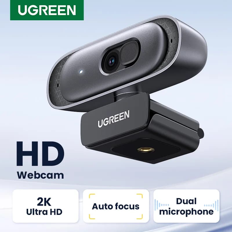 Webcam USB HD 2K con doppi microfoni