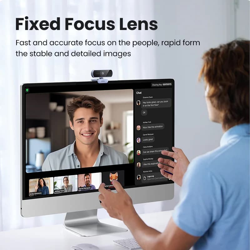 Webcam USB HD 1080P con doppio microfono
