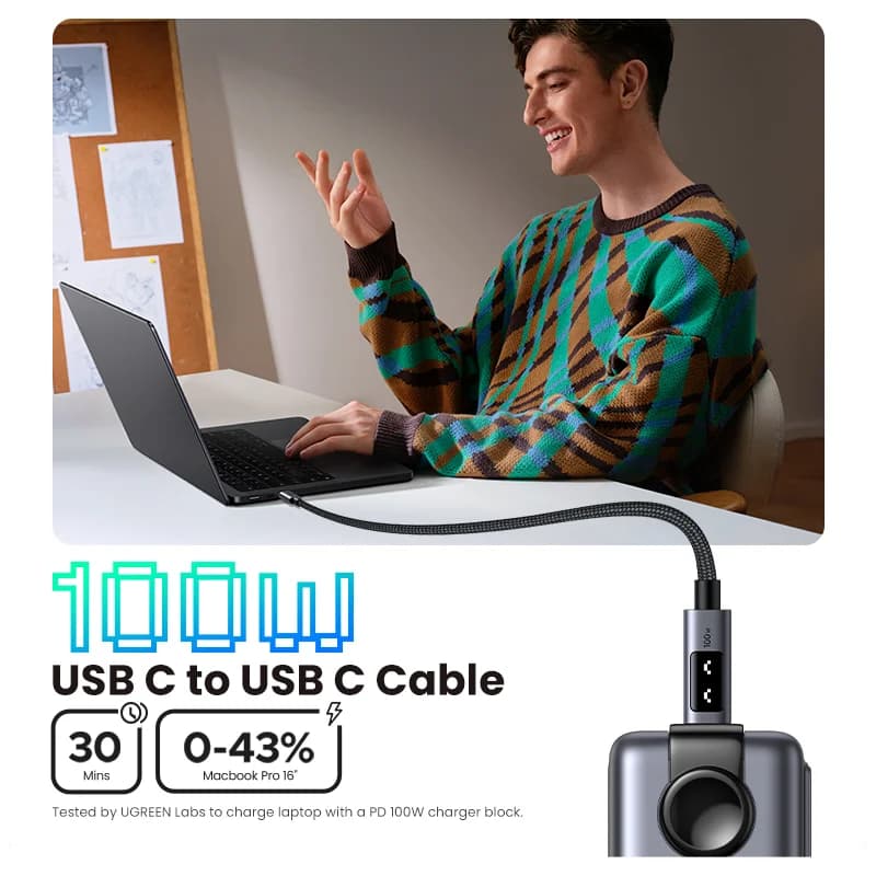 Cavo da USB-C a USB-C, PD 100W, 0.5-3m