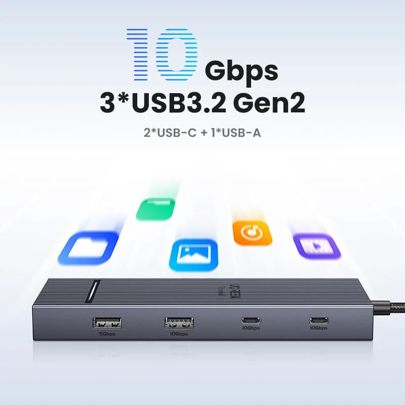 Hub USB-C con HDMI 4K e PD 100W
