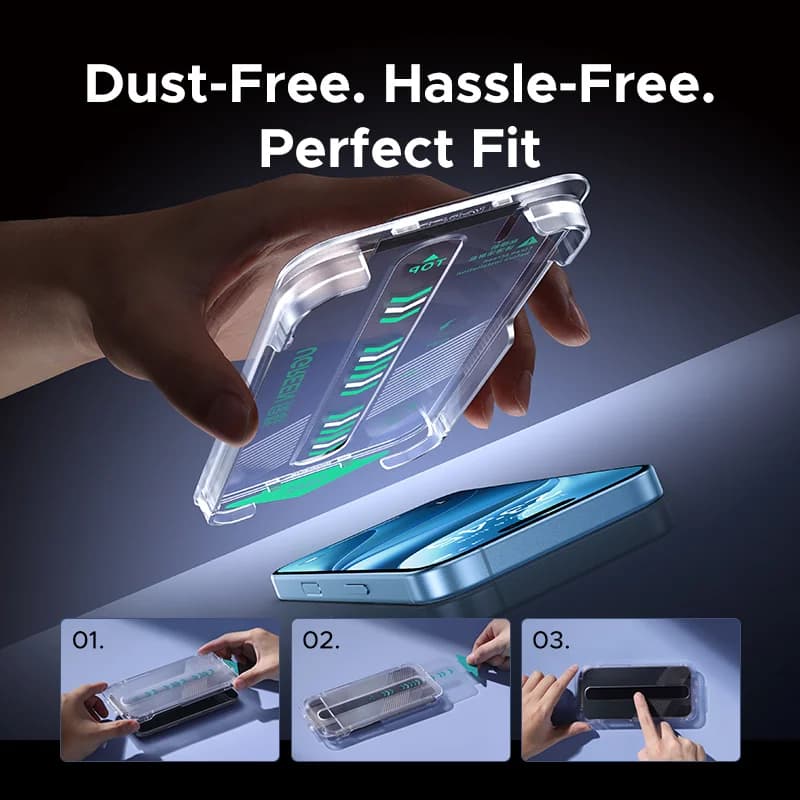 Protettore Schermo in Vetro Temperato per iPhone, Confezione da 2