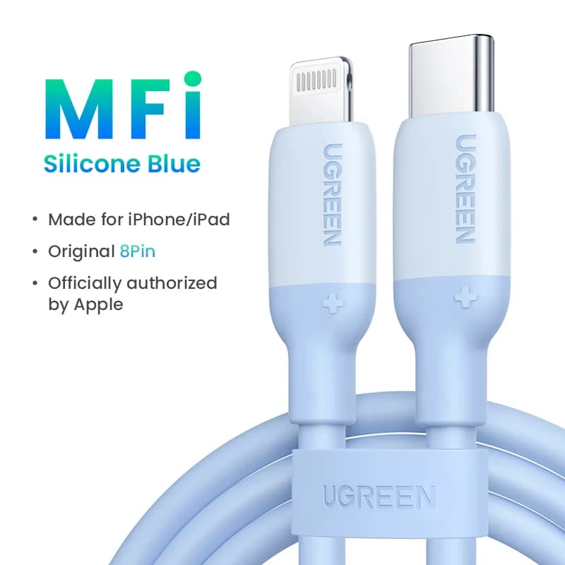 Cavo di ricarica rapida USB-C a Lightning in silicone MFi