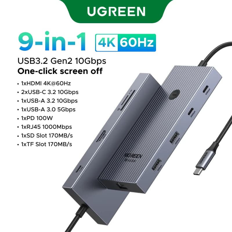 Hub USB-C con doppia HDMI e RJ45