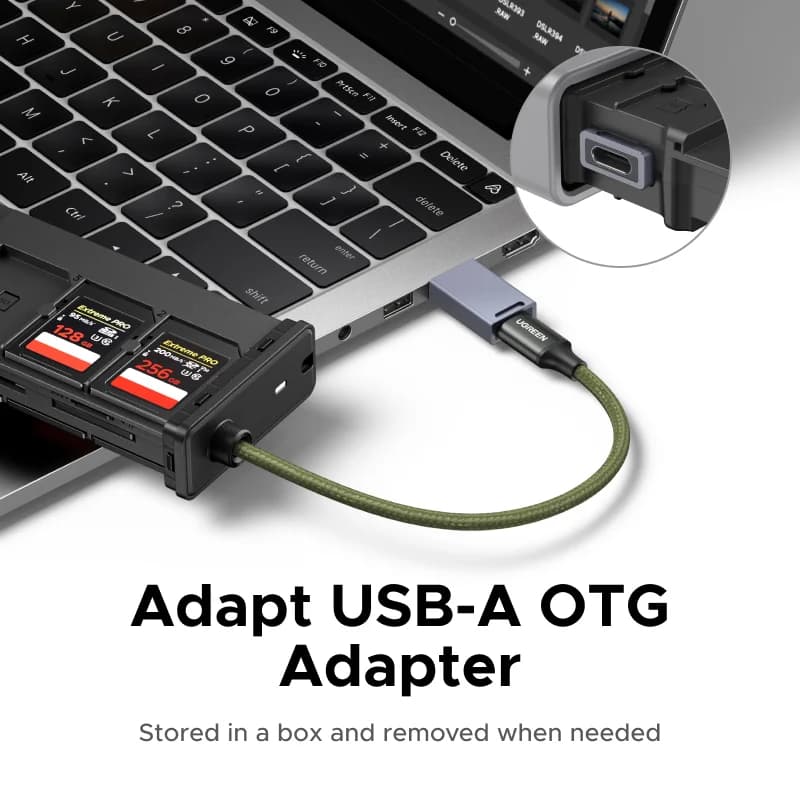 Lettore di schede USB-C SD/TF a 12 slot con custodia