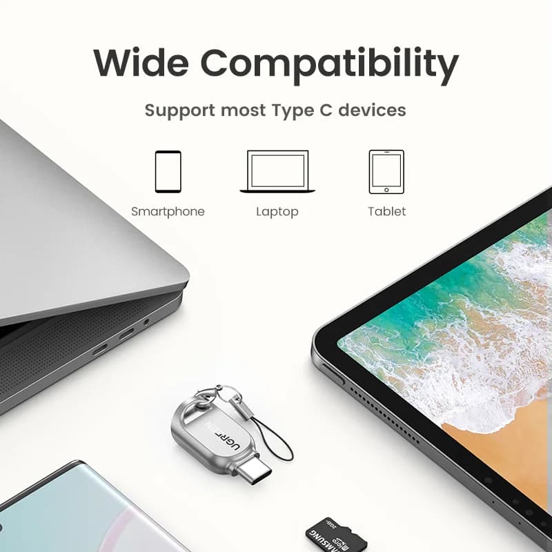Lettore di schede Micro SD con USB-C, USB 3.0 OTG