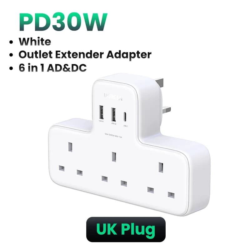 Ciabatta da Tavolo con Presa UK e Caricatore 30W