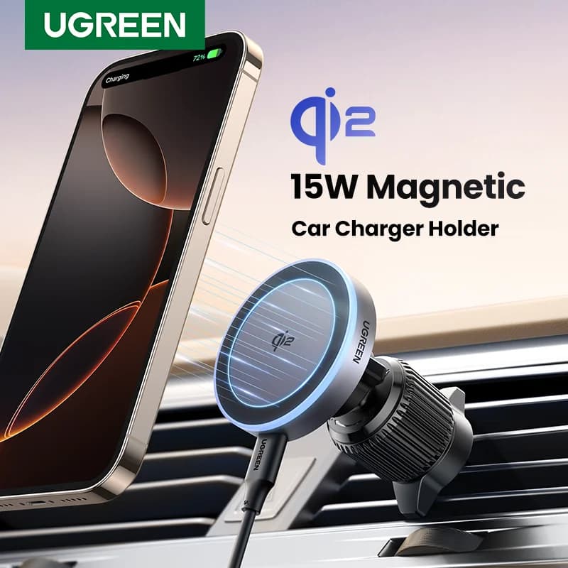 Caricabatterie Wireless Magnetico da Auto Qi2 15W per iPhone
