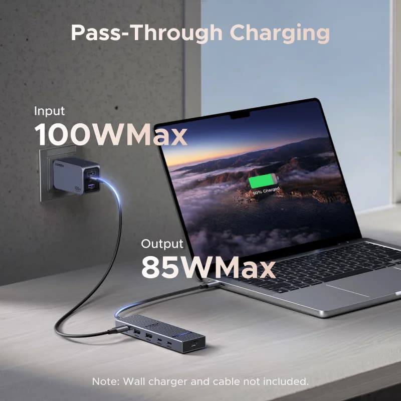 Hub USB-C con HDMI 4K, dati 10Gbps e PD 100W