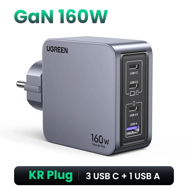 Caricatore USB-C GaN da 160W con spina coreana