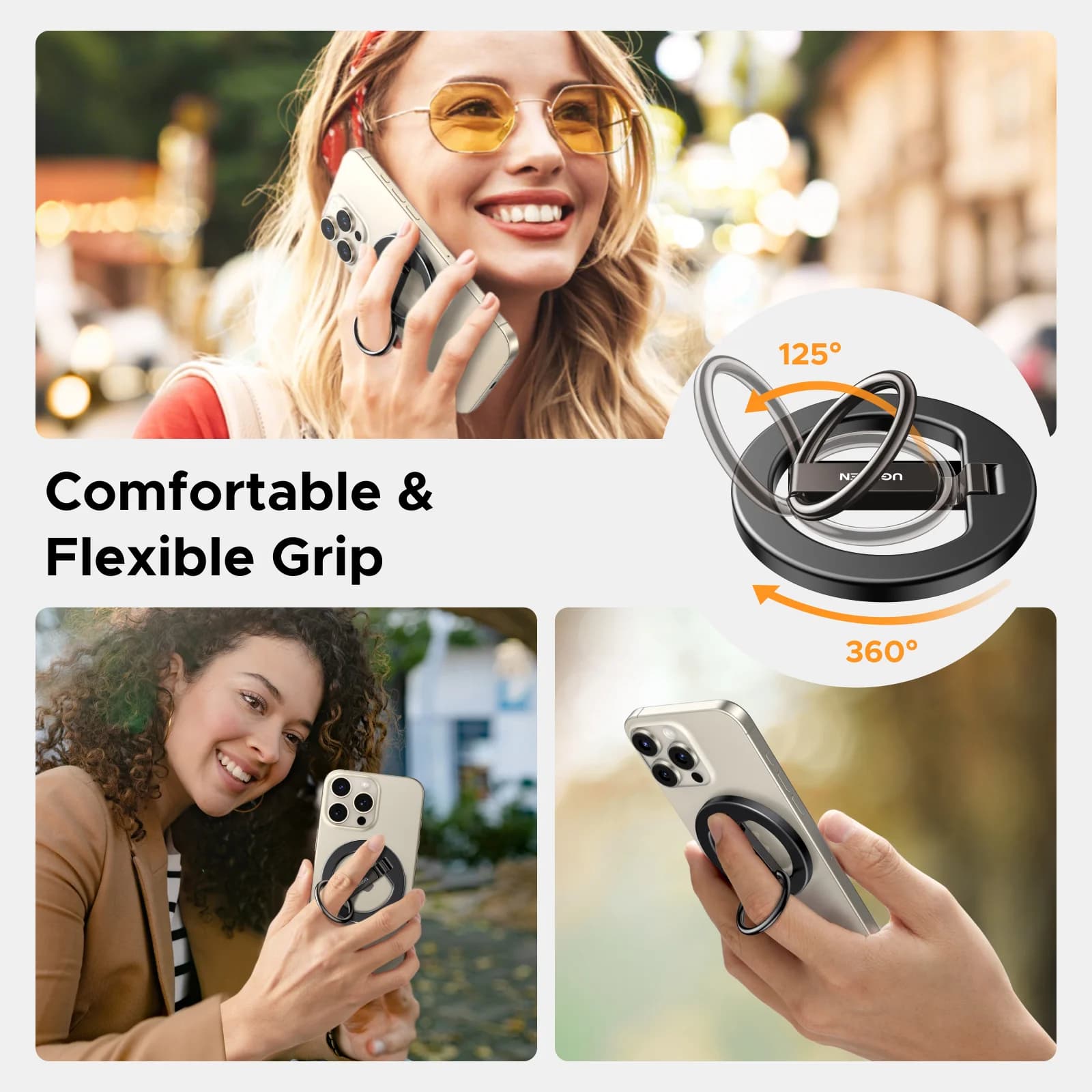 Anello Magnetico per Telefono, Supporto Rotante 360°