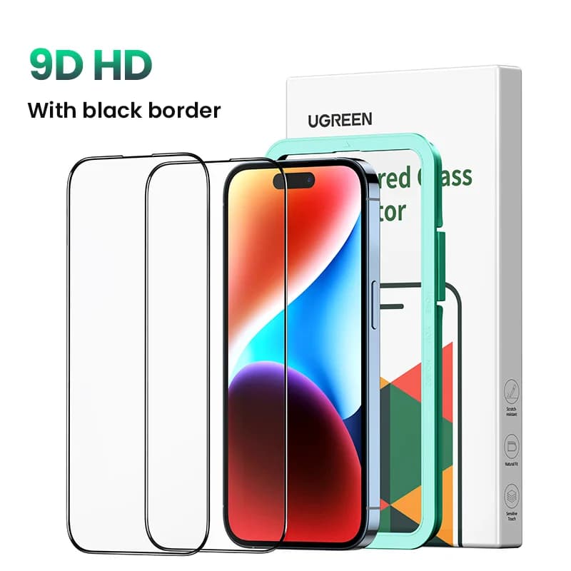 Protector schermo in vetro temperato per iPhone (2 pezzi)