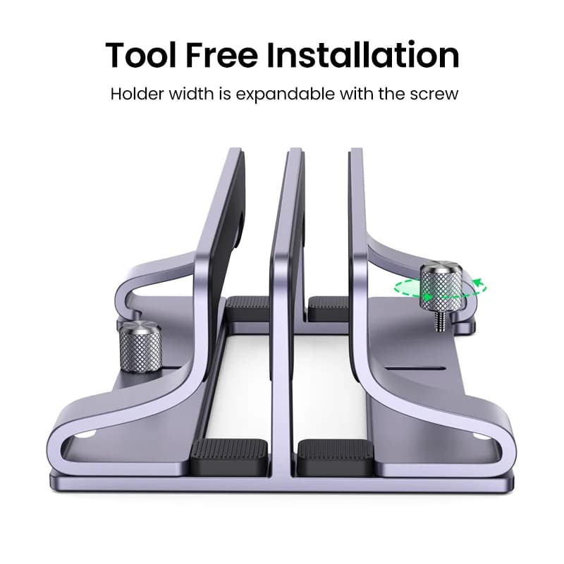Supporto Verticale per Laptop in Alluminio, Design Pieghevole