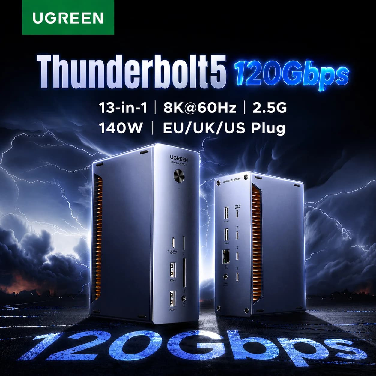 Docking Station Thunderbolt 5 120Gbps 8K