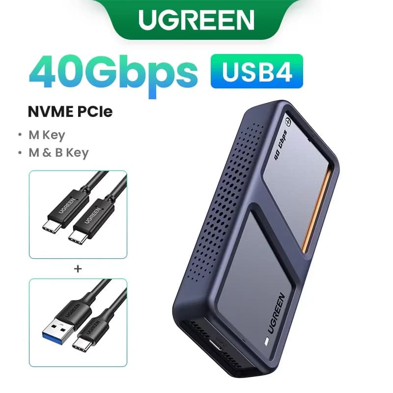 Case SSD M.2 NVMe/SATA, USB-C 20Gbps