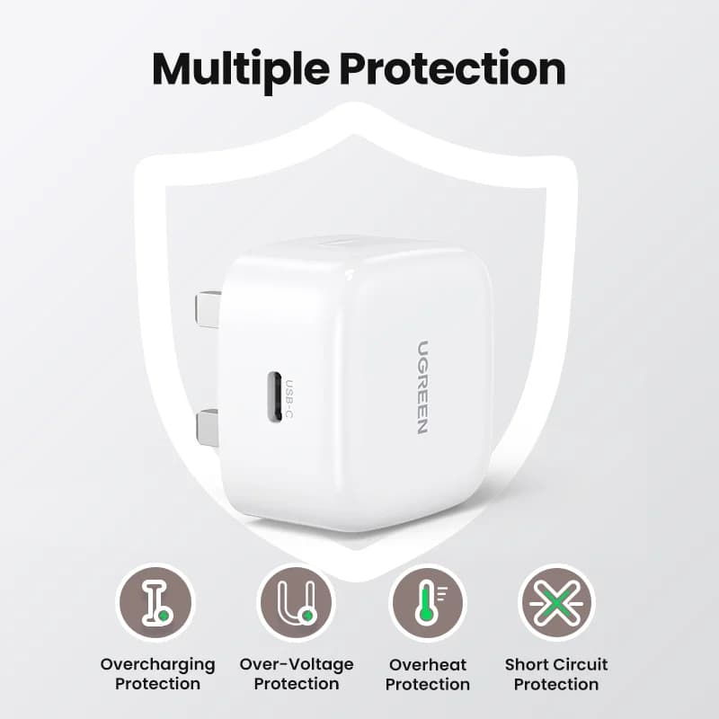 Caricabatterie rapido USB-C da 30W con presa UK
