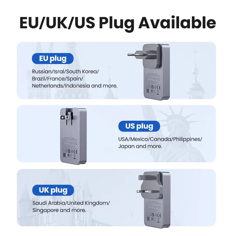 Caricatore USB-C GaN 65W con Quick Charge 4.0