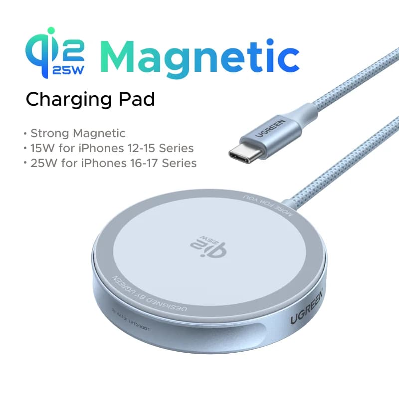 Pad di Ricarica Wireless Magnetico Qi2 da 25W