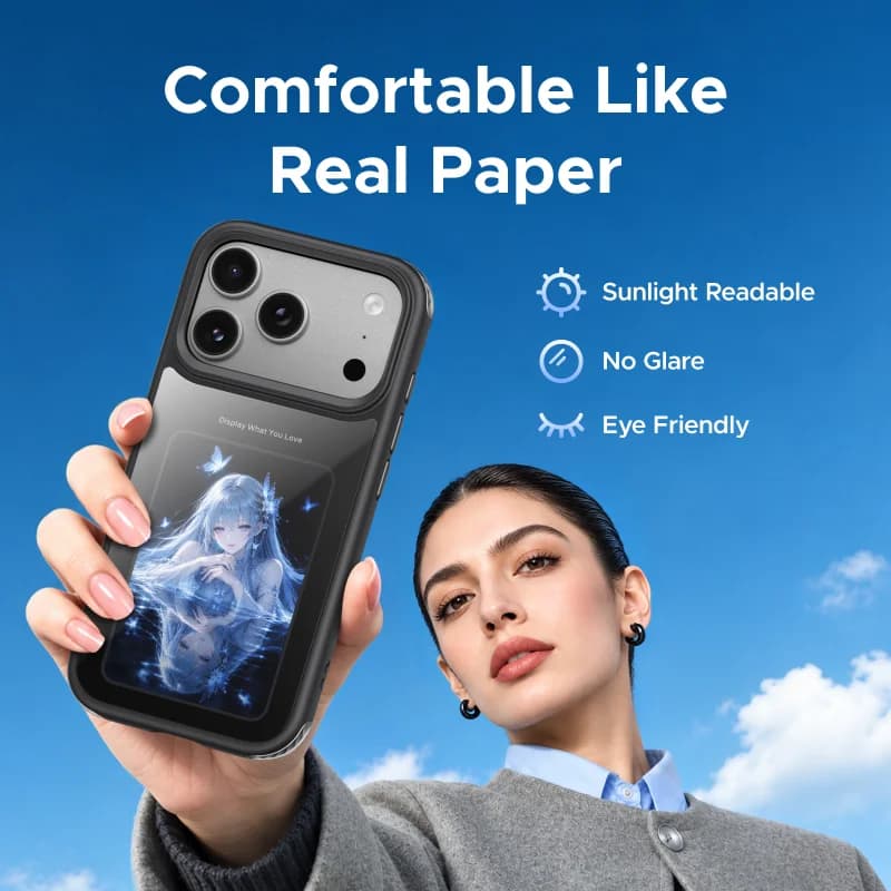 Cover magnetica con schermo E-Ink per iPhone Pro Max