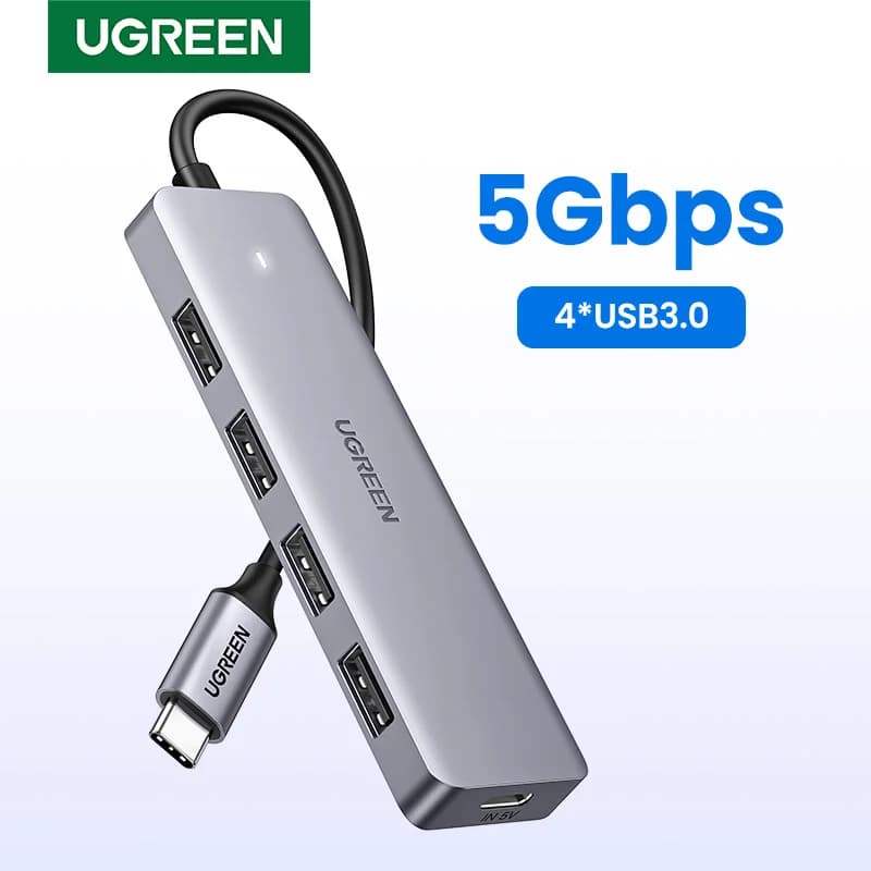 Hub Splitter USB-C a USB 3.0 a 4 porte