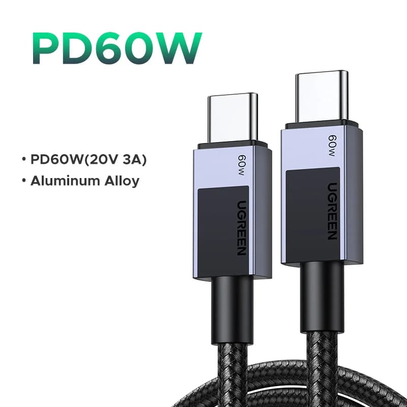 Cavo USB-C to USB-C (Confezione da 2), Ricarica Rapida PD 60W