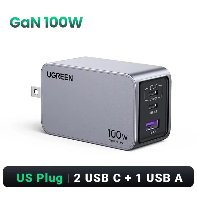 Caricatore da parete USB-C GaN 100W, QC4.0
