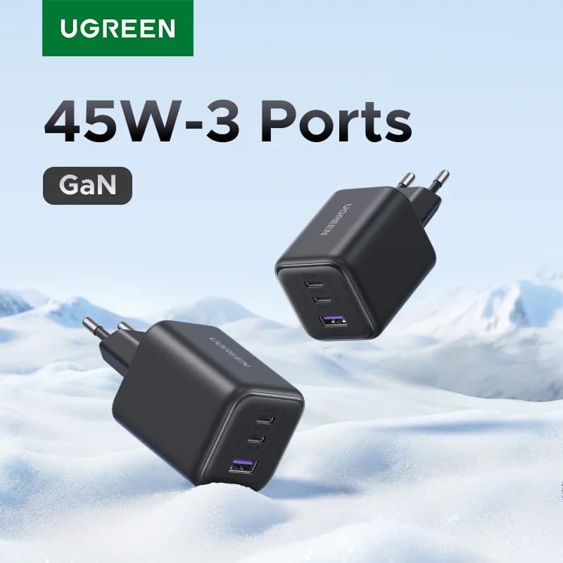 Caricatore GaN USB-C PD da 45W con PPS