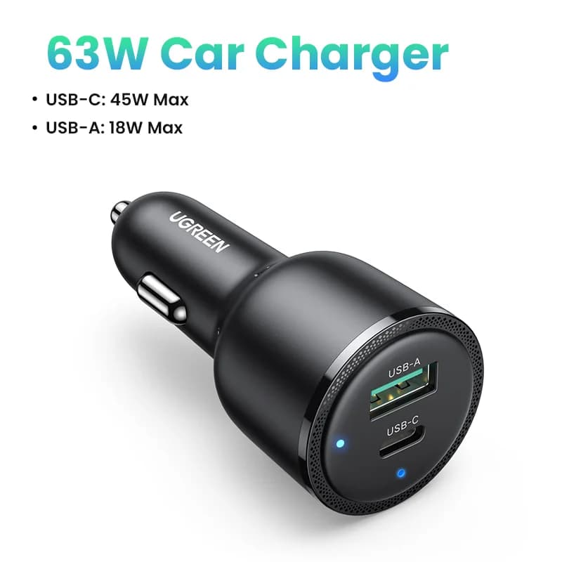 Caricatore auto USB-C da 63W con PPS