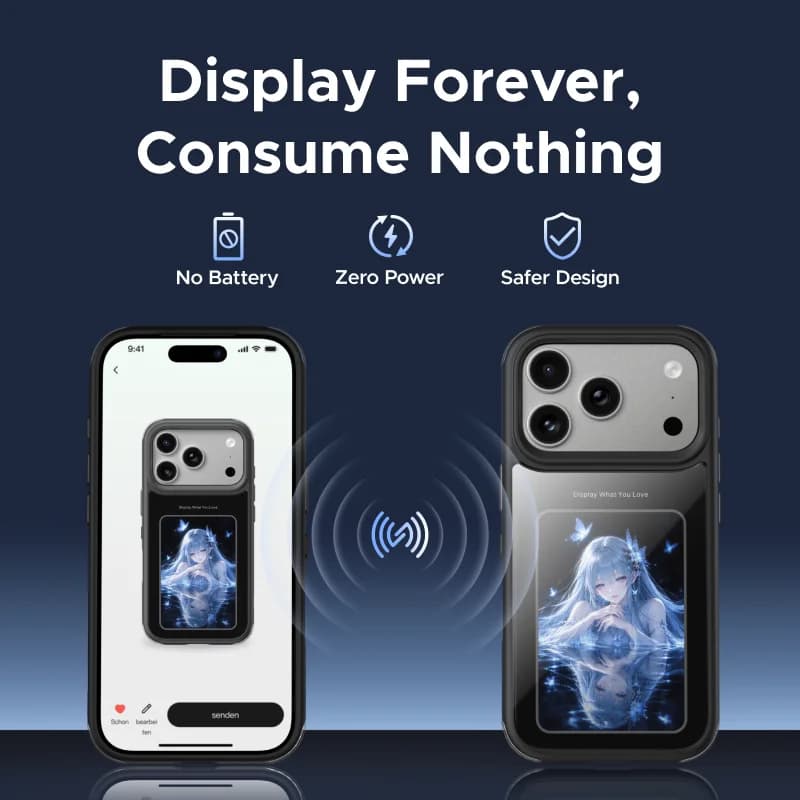 Cover magnetica con schermo E-Ink per iPhone Pro Max