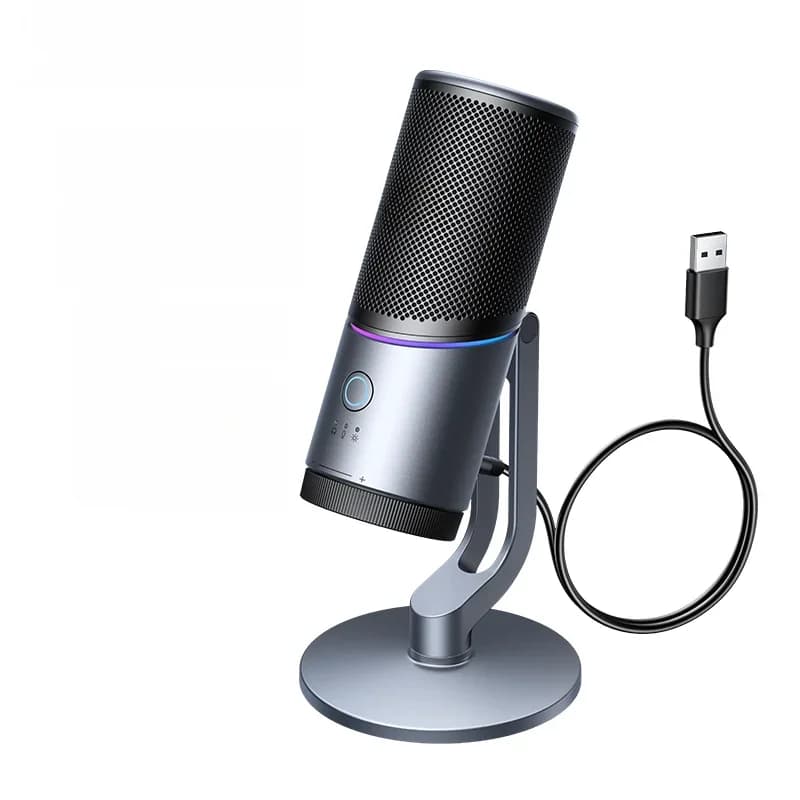 Microfono a Condensatore USB Professionale con RGB