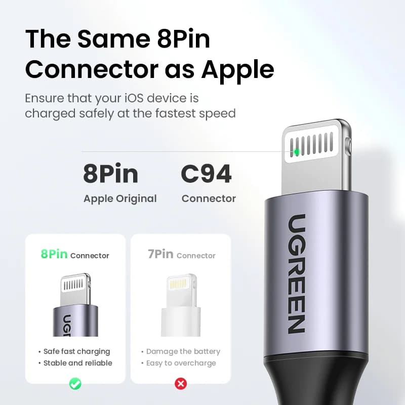 Cavo USB-C a Lightning, PD 20W, MFi