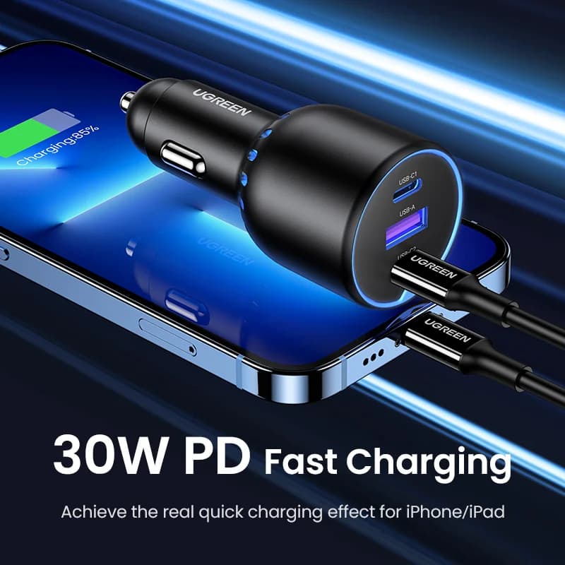 Caricatore Auto USB-C Doppio 130W