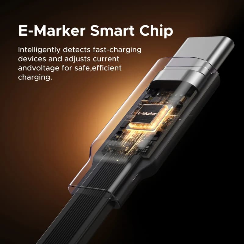 Cavo di ricarica rapida USB-C a USB-C retrattile da 100W