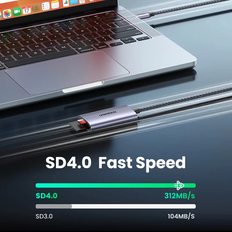 Lettore di schede SD e MicroSD USB-C, Velocità 312MB/s