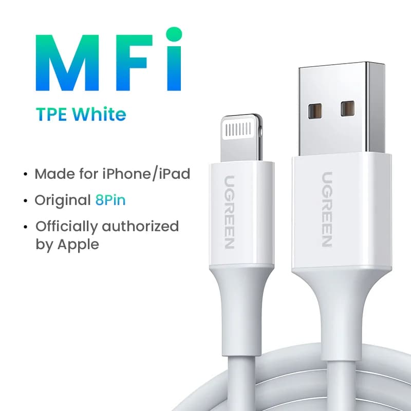 Cavo Lightning to USB Certificato MFi, Ricarica Rapida 2.4A