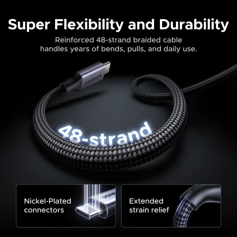 Cavo di ricarica intrecciato magnetico USB-C 240W