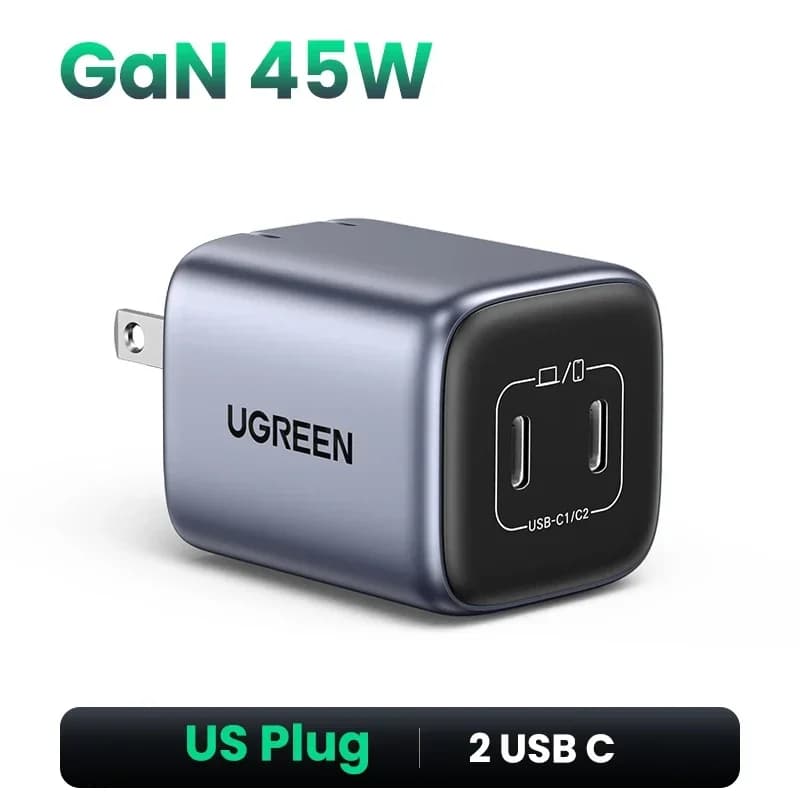 Caricatore Rapido USB-C GaN 35W con Spina US