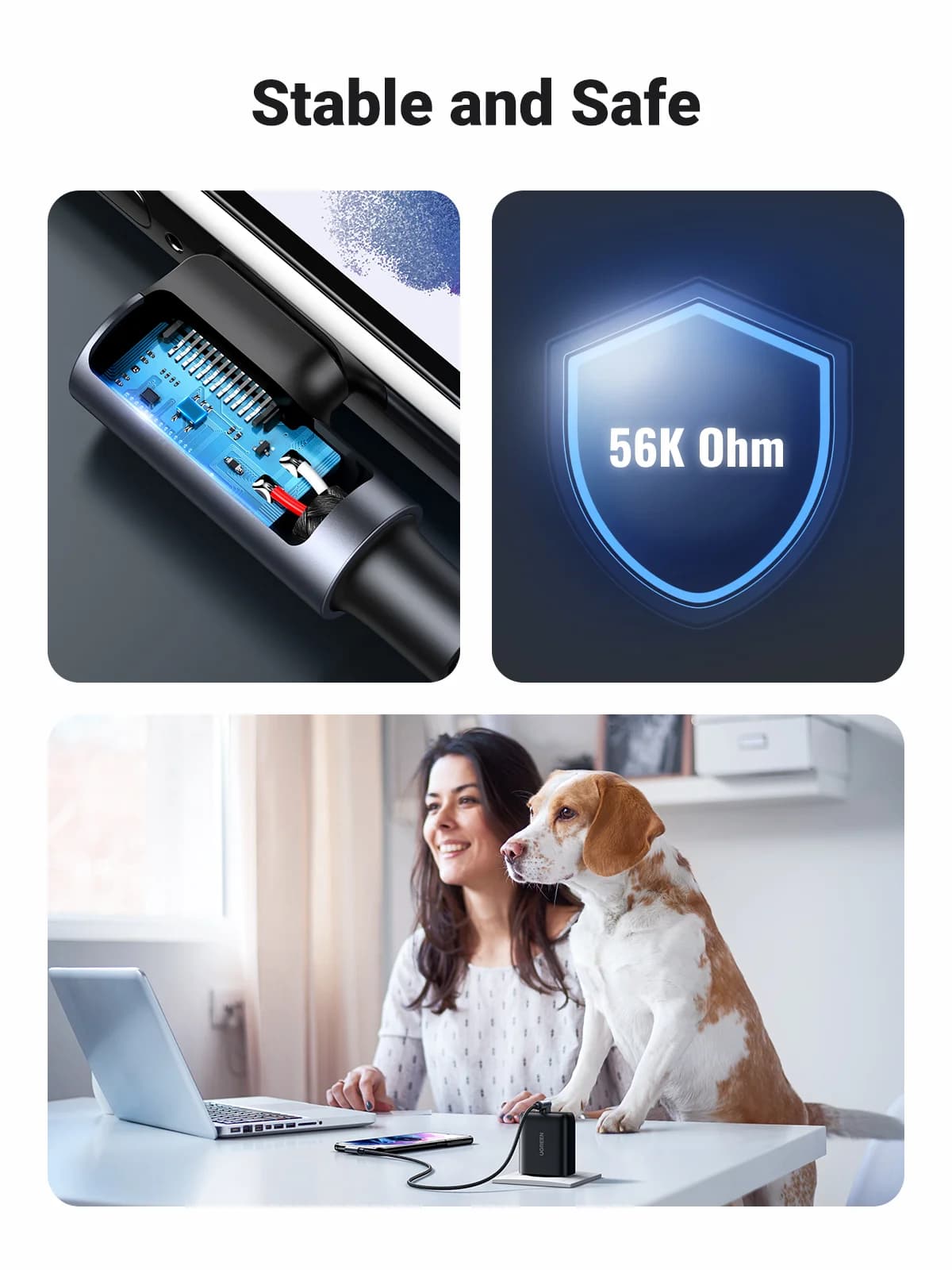 Cavo USB-C a USB-C Nylon Angolato 90 Gradi