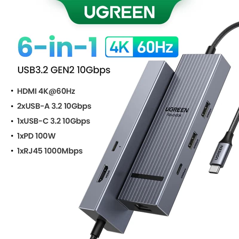 Hub USB-C con doppia HDMI e RJ45
