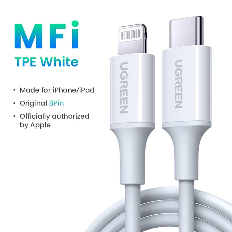 Cavo di ricarica rapida USB-C a Lightning in silicone MFi