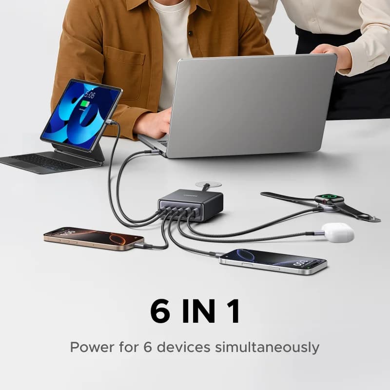 Caricatore da Tavolo GaN 100W 6-in-1