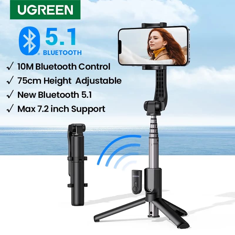 Treppiedi Selfie Stick Bluetooth con Otturatore Remoto
