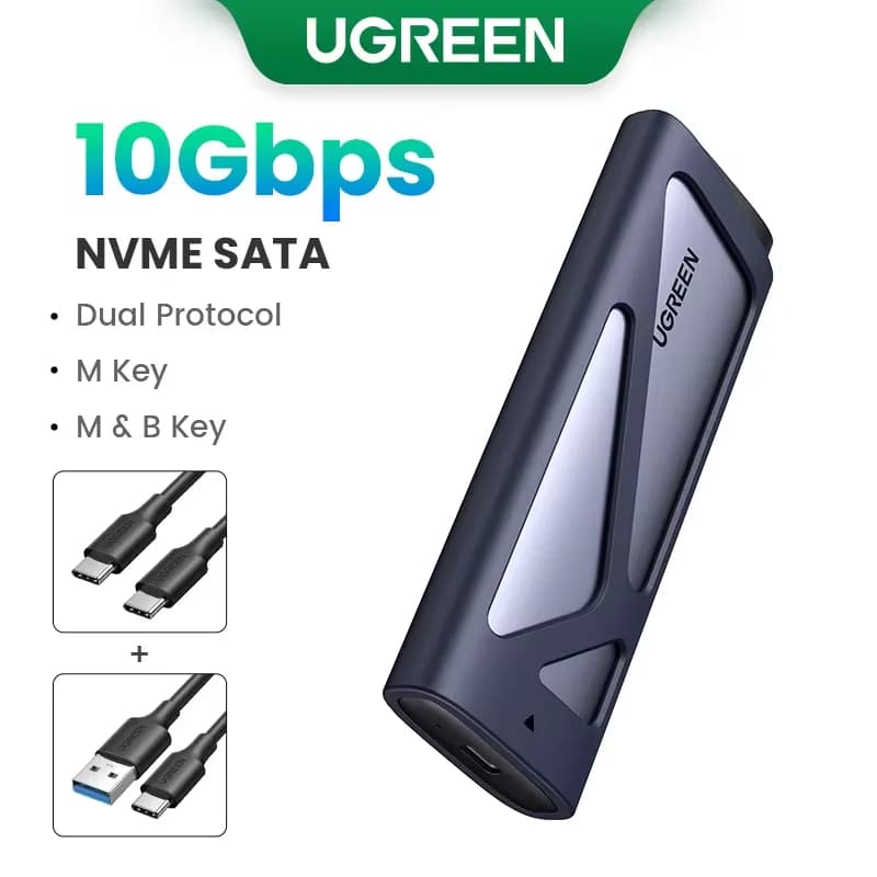 Case SSD M.2 NVMe/SATA, USB-C 20Gbps