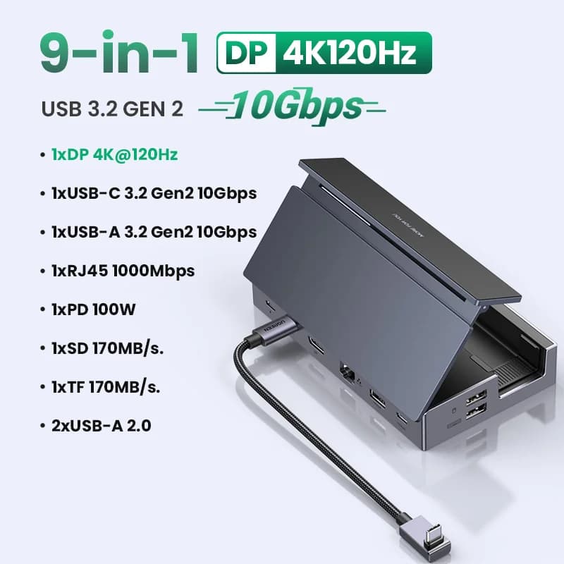 Docking Station USB-C 6-in-1, HDMI 4K, Ethernet