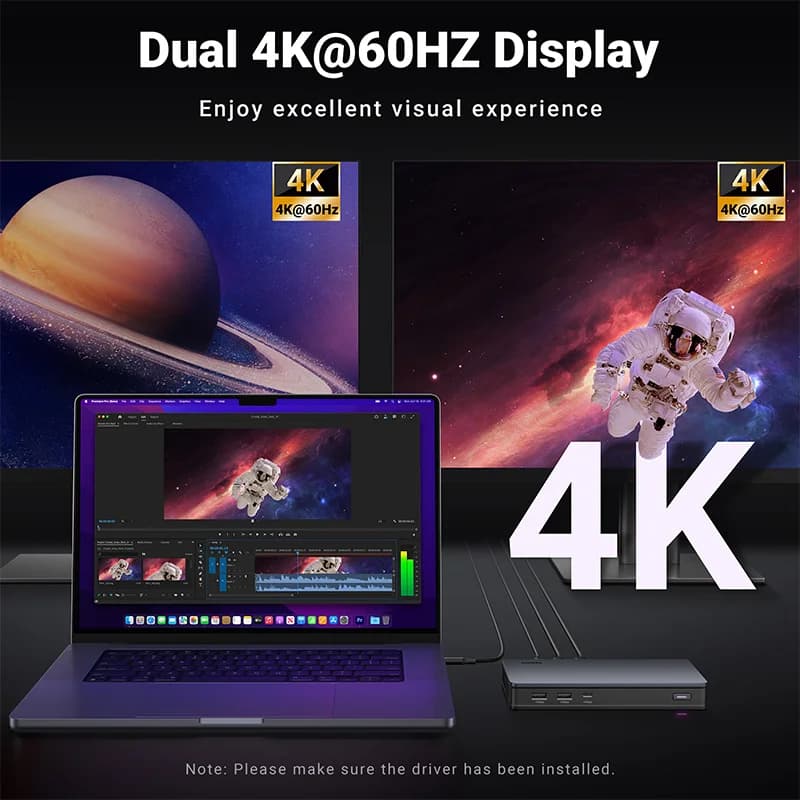 Docking Station USB-C 9-in-1 con Triplo Display