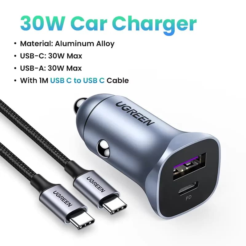 Caricatore auto USB-C con Quick Charge