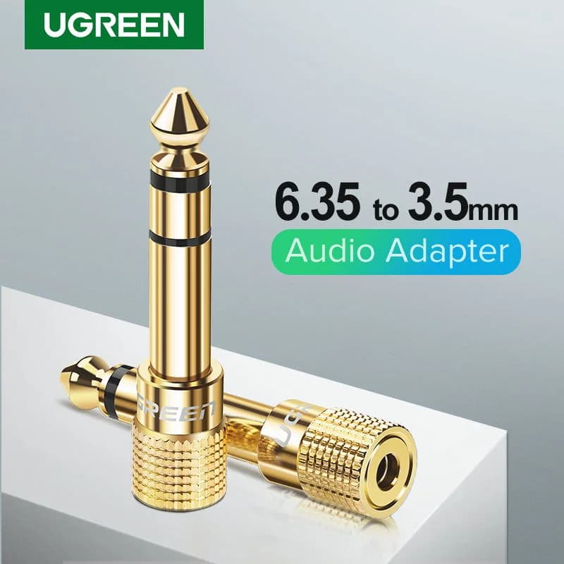 Adattatore audio maschio 6.35mm a femmina 3.5mm