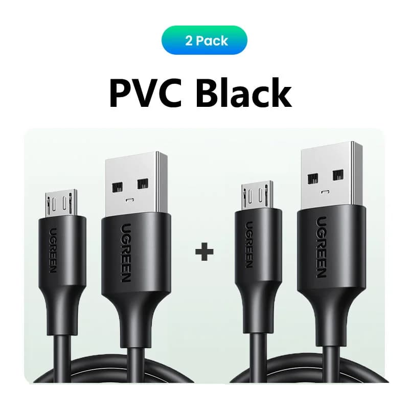 Cavo Ricarica Rapida Micro USB 2 Pezzi, 1,5m, 2A
